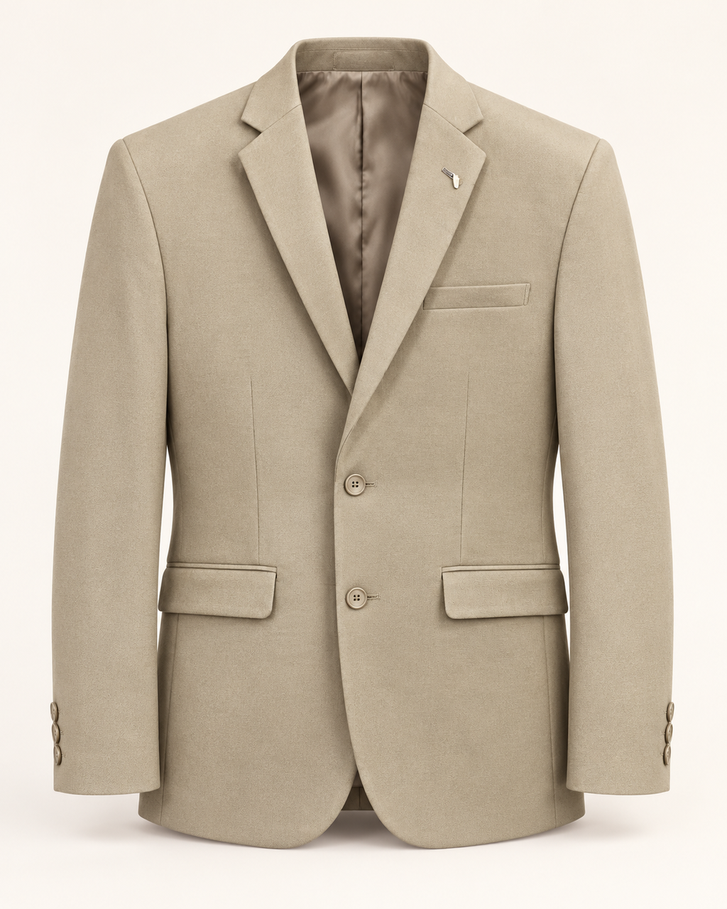 Beige Classic 2-Piece Suit
