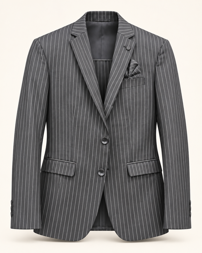 Charcoal Pinstripe 2-Piece Suit
