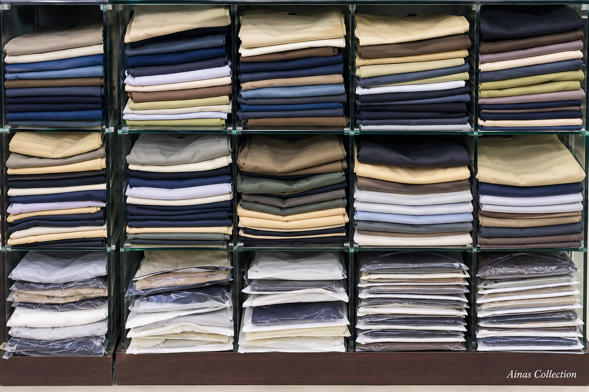 Ainas Collection edited supplier colour-range reference; confirm actual shade and availability
