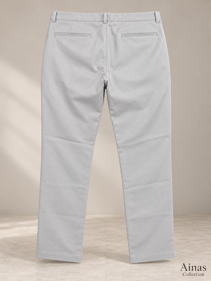 Light Grey Classic Plain Trousers