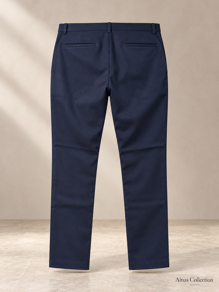 Navy Classic Plain Trousers
