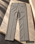 Ainas Collection plain dress trousers in Greige — AI-assisted back-view colour display