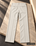 Ainas Collection plain dress trousers in Off White — AI-assisted back-view colour display