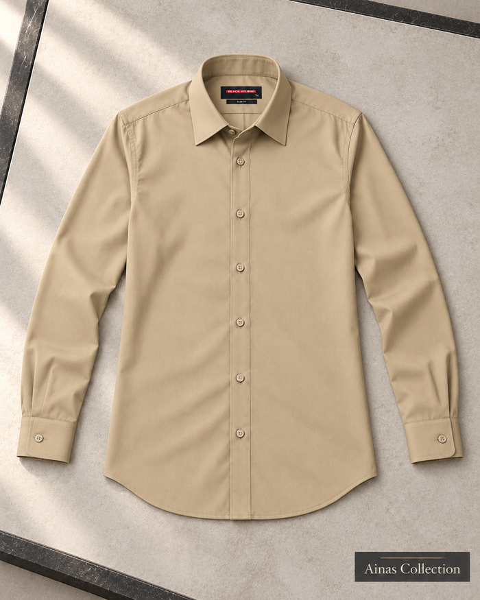 Beige Formal Dress Shirt