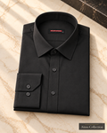 Ainas Collection Black formal shirt — folded display; AI-assisted colour preview, confirm actual colour and availability