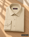 Ainas Collection Cream formal shirt — folded display; AI-assisted colour preview, confirm actual colour and availability
