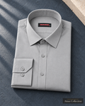 Ainas Collection Light Grey formal shirt — folded display; AI-assisted colour preview, confirm actual colour and availability