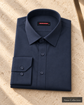 Ainas Collection Navy formal shirt — folded display; AI-assisted colour preview, confirm actual colour and availability