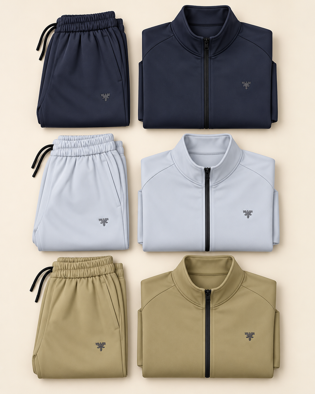 Ainas Collection minimal-zip-tracksuit supplier colour display; confirm colour and availability before ordering