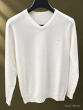 Ainas Collection off-white knit sweater, actual supplied front photograph with edited background