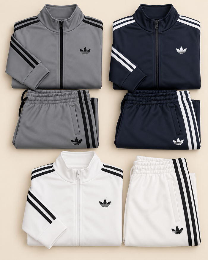 Grey Side Stripe 2-Piece Tracksuit