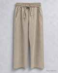 Taupe Soft Drawstring Trousers — front view, actual product photo with AI-assisted background editing. Confirm size and availability before ordering.
