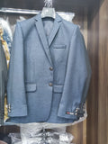 Textured Blue Formal Blazer - Ainas Collection