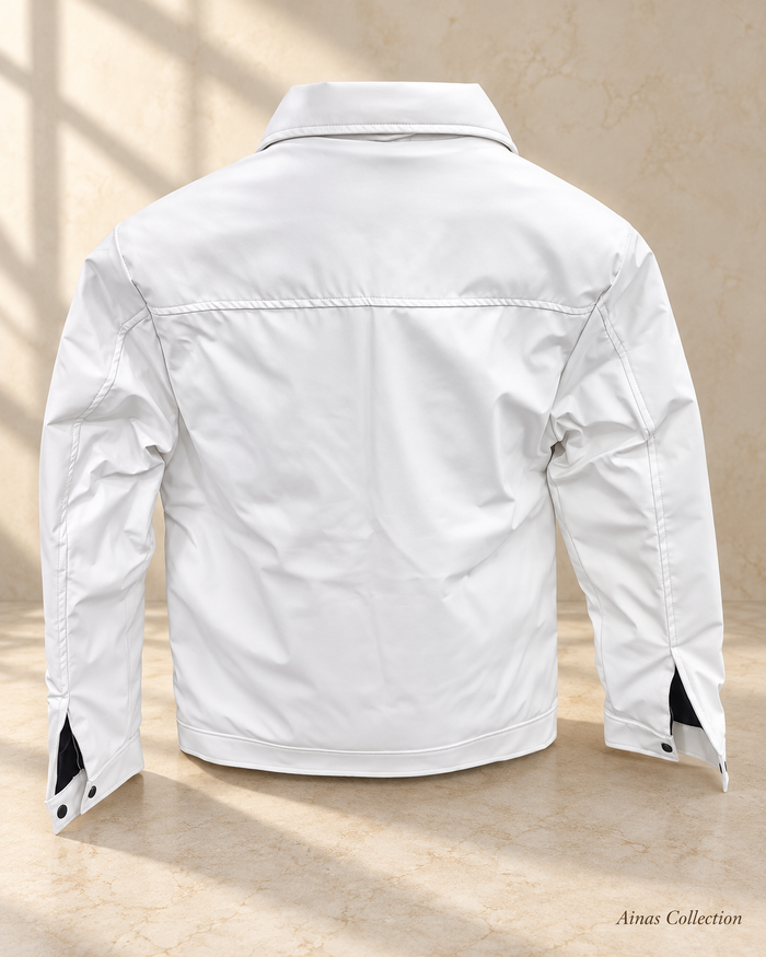 White Classic Zip Jacket